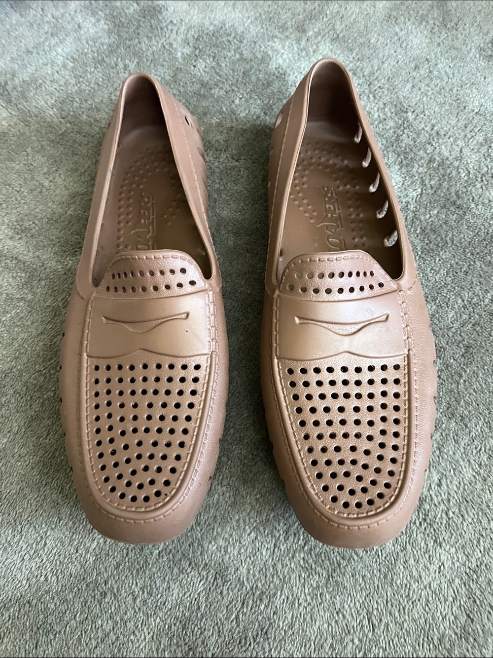 Men’s Perforated Boat Shoes - Tan